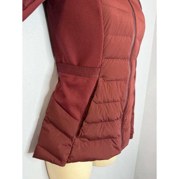 Lululemon Down for It All Jacket In Red Merlot Puffer Women's Sz 2 - Picture 7 of 14